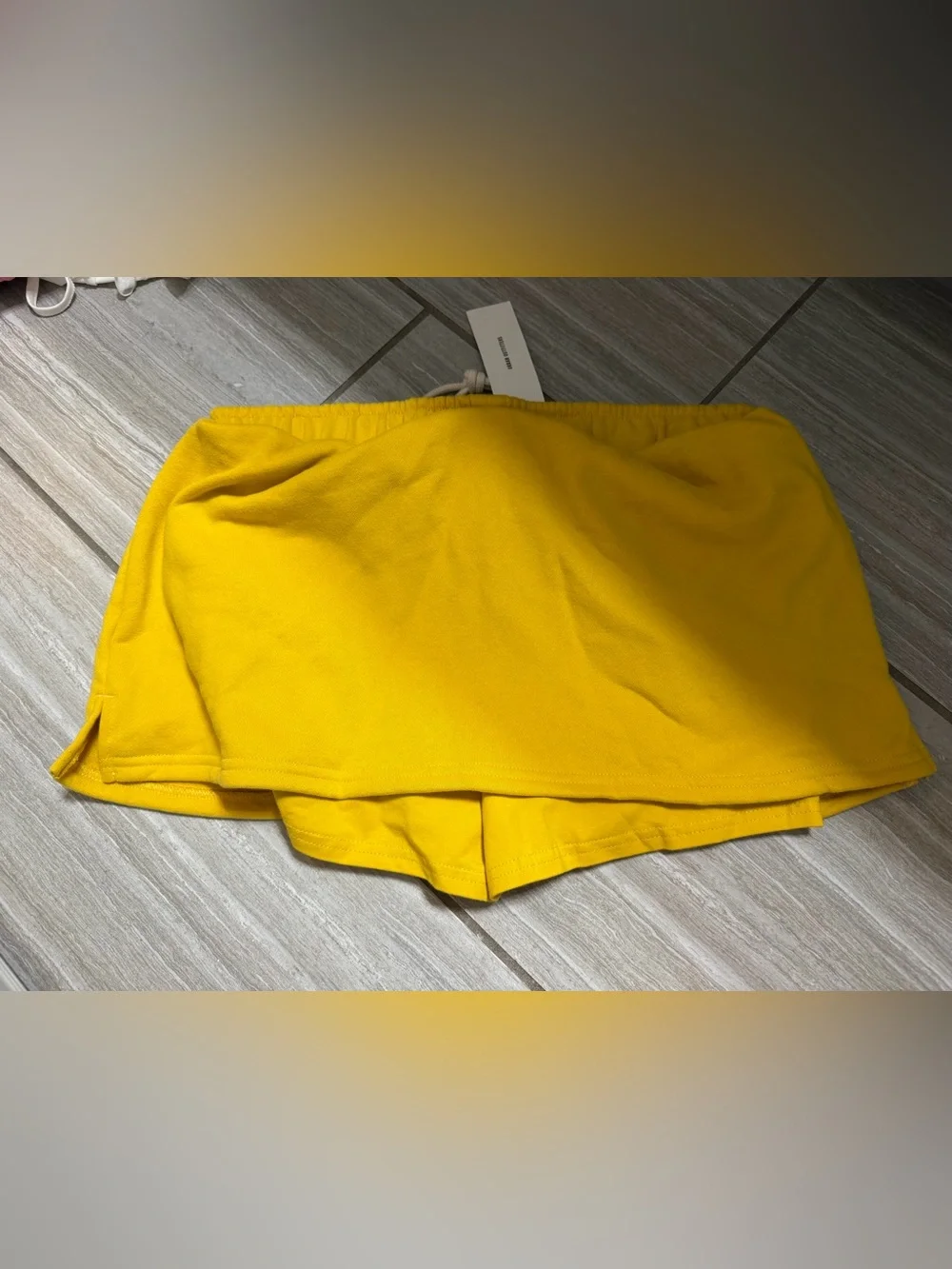 Urban outfitters Yellow 'World Class' skirt with Shorts, new with tags